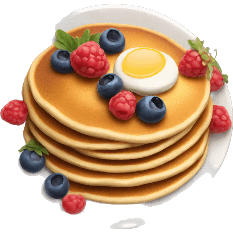 pancakes with berries  emoji