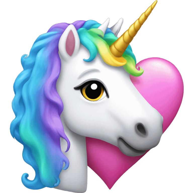 unicorn rainbow heart  emoji