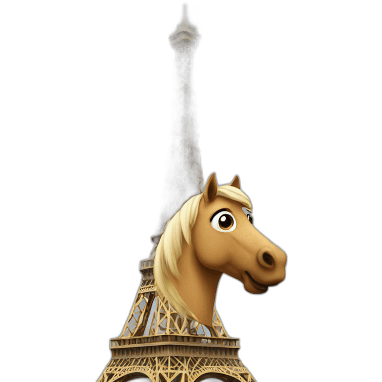 horse on eiffel tower emoji