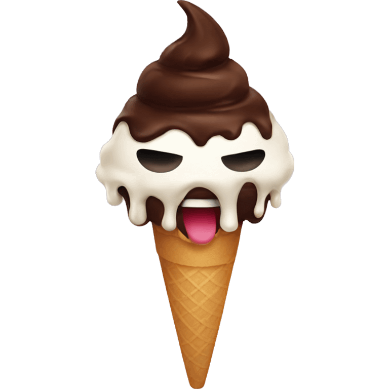 Evil ice cream emoji