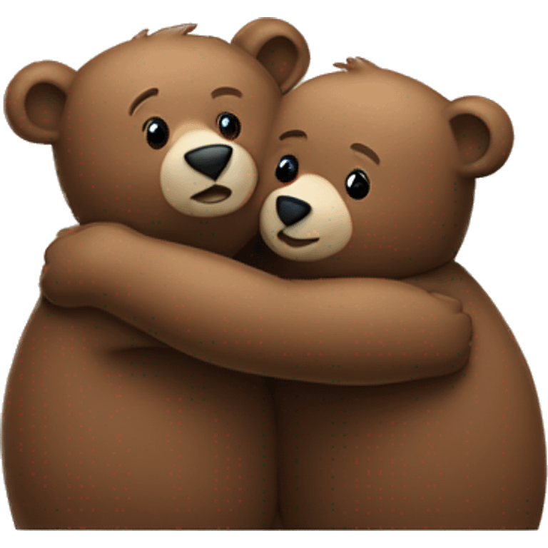 Two bears hugging  emoji