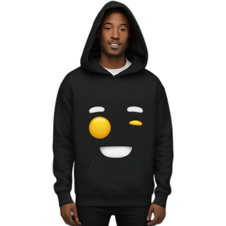 hoodie black emoji