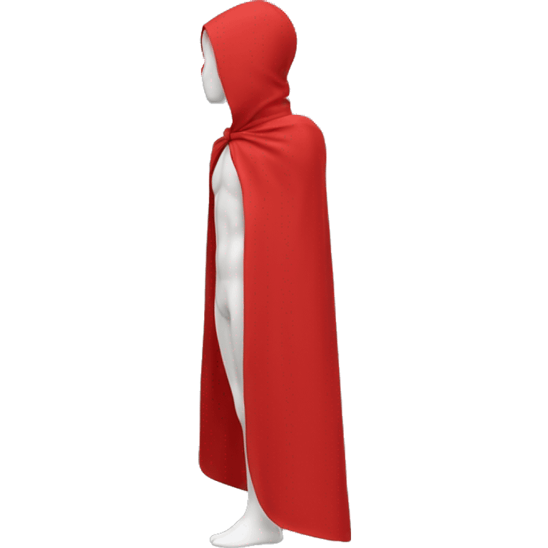 faceless mannequin flapping red cape no hood emoji