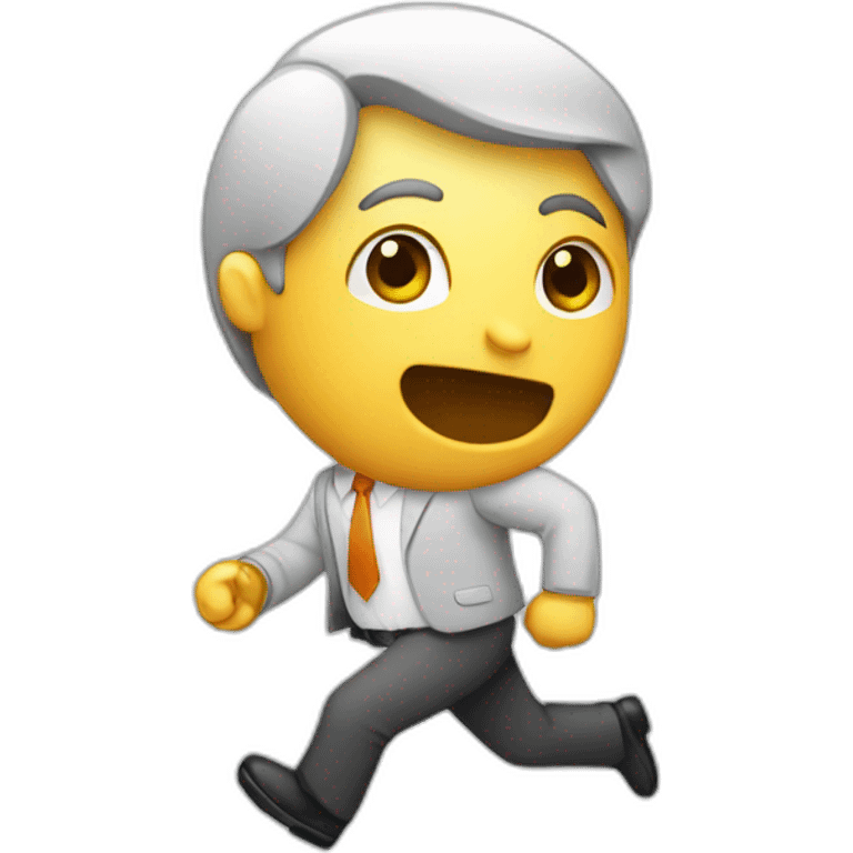 running business alone emoji