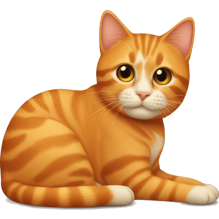 Orange cat with tabby cat emoji