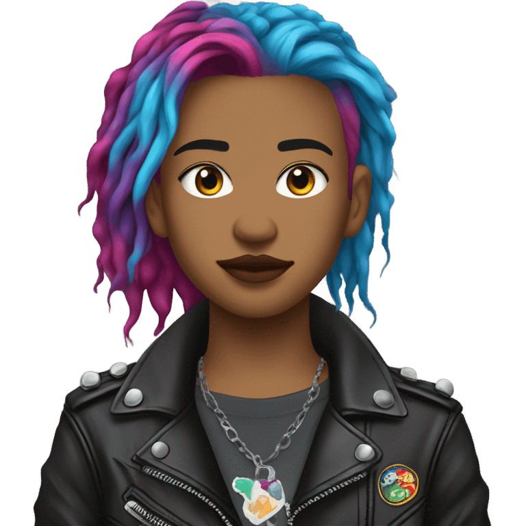 A punk emoji