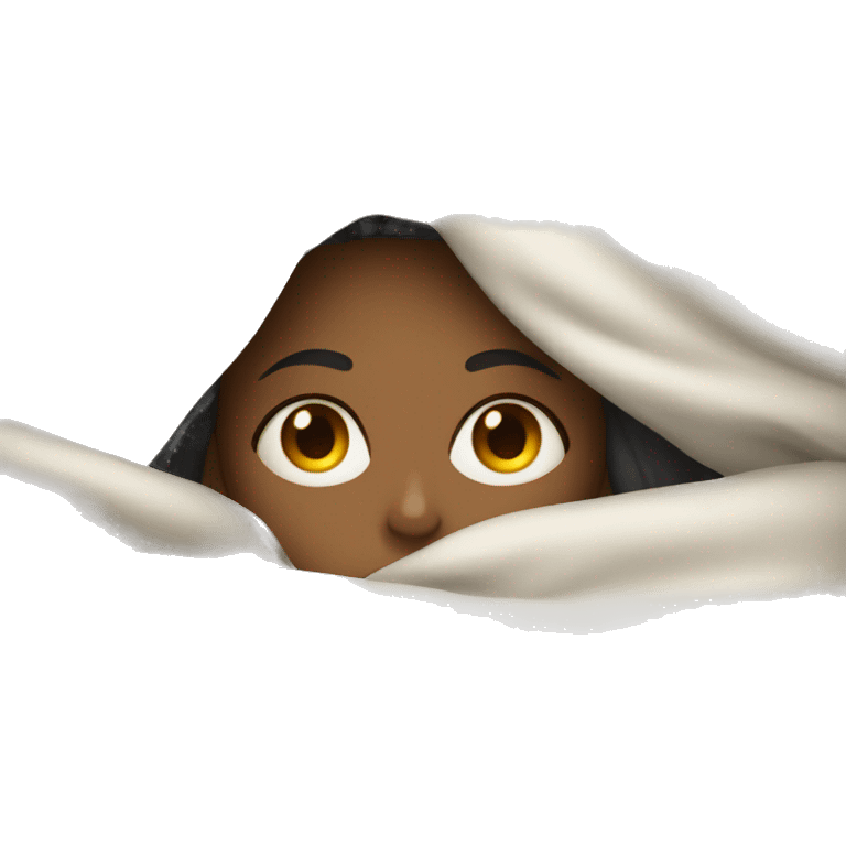 a girl under covers emoji