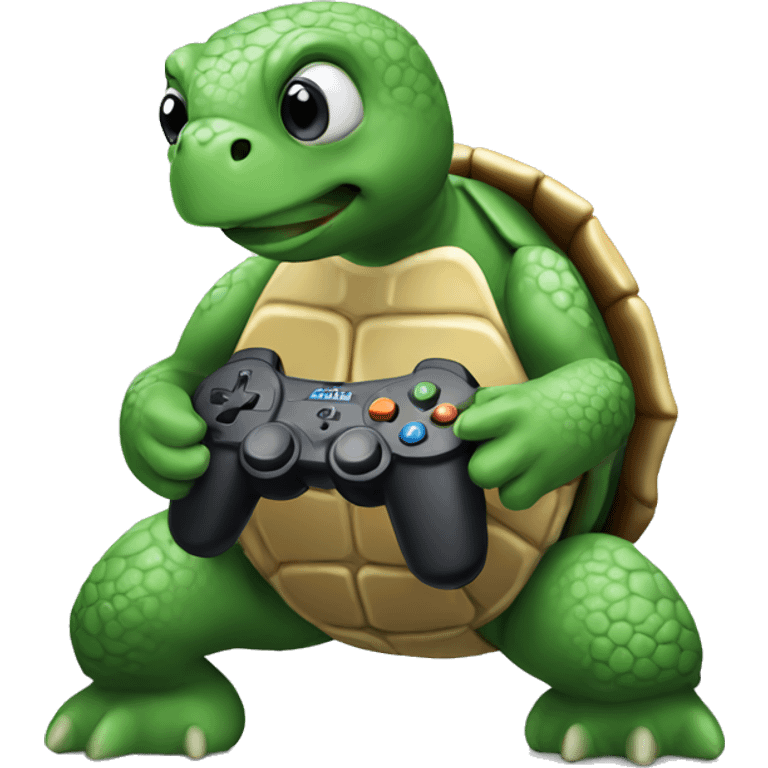 Turtle playing video games emoji