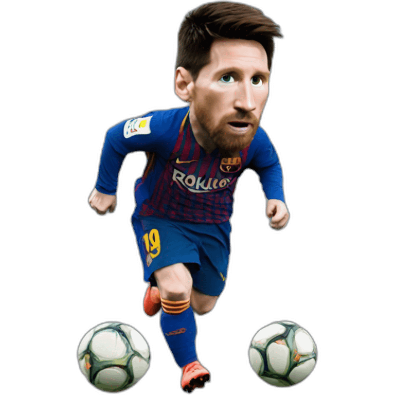 Messi driking emoji