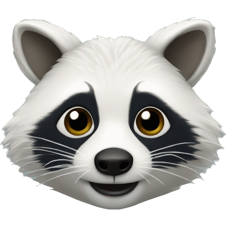 a white raccoon emoji