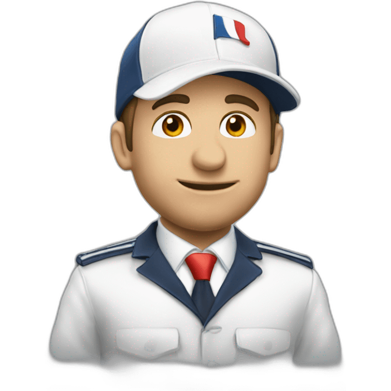 Macron avec casquette emoji