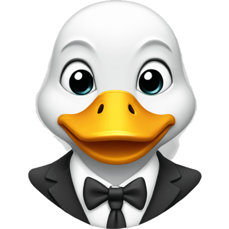 Duck with suit emoji