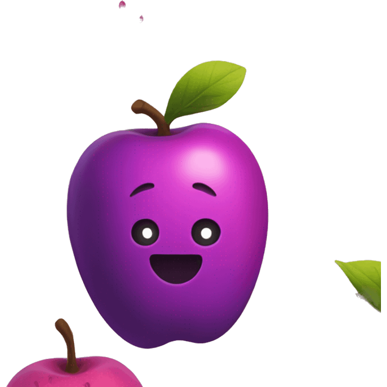 Purple pink yellow fruit  emoji