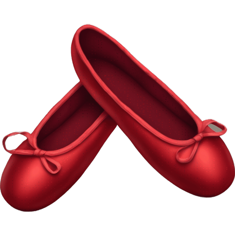 Deep red ballet slippers emoji