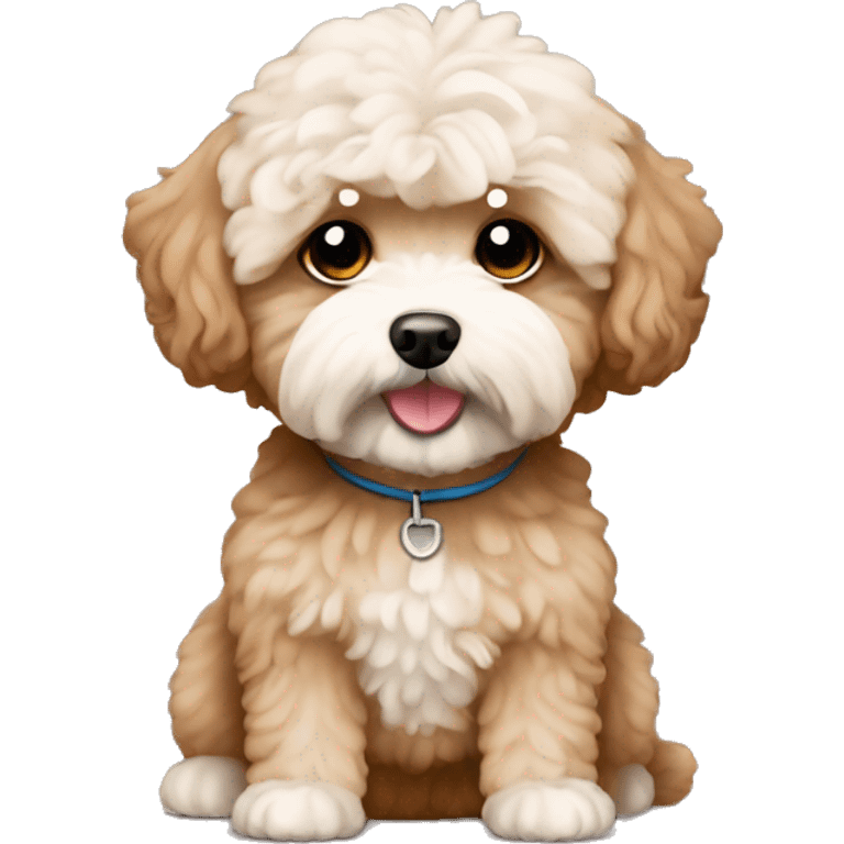 Maltipoo in brown color emoji