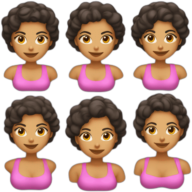 Chica gorda, morena y bajita emoji