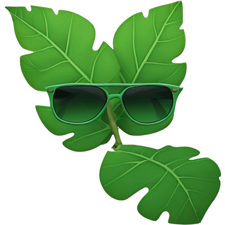 Fiddle leaf fig sun glasses emoji