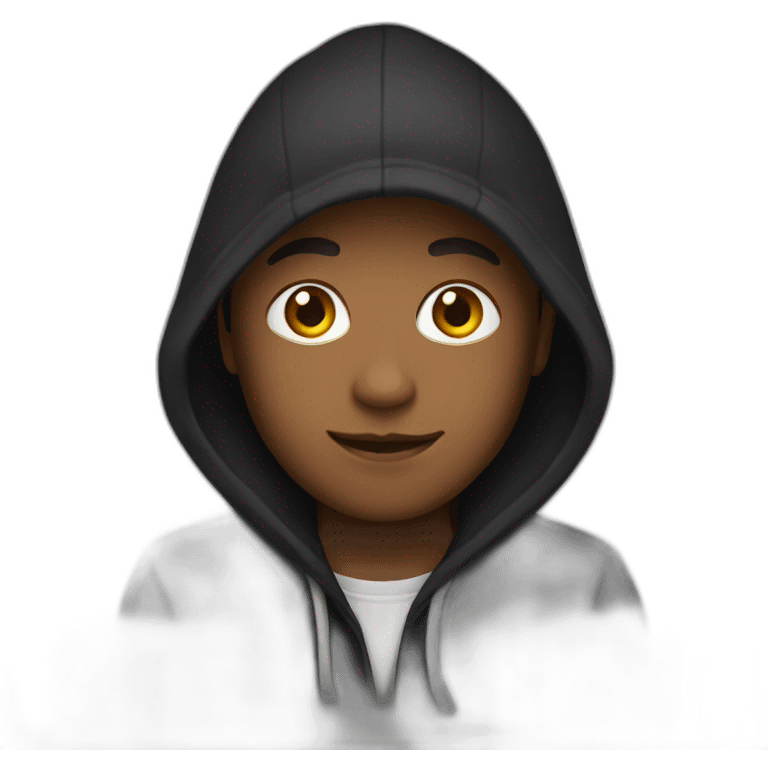 black hoodie emoji