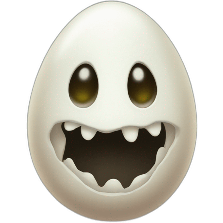 Possessed Egg ghost face  emoji