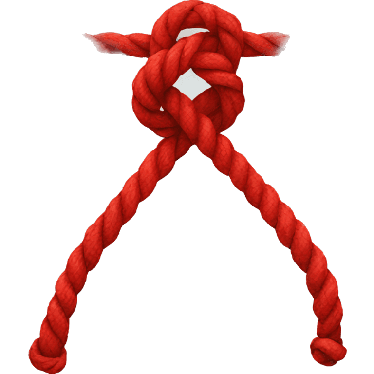 red rope with knot emoji