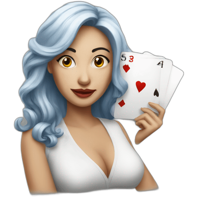 poker lady emoji