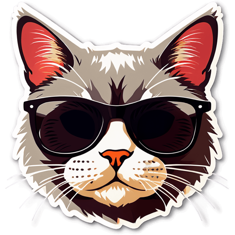 Cat with sunglasses emoji