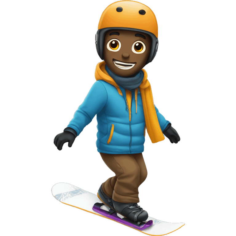 guy snowboarding  emoji