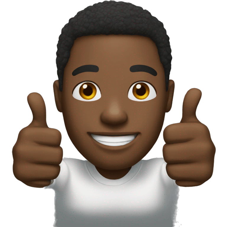 Black man with thumbs up so realistic emoji