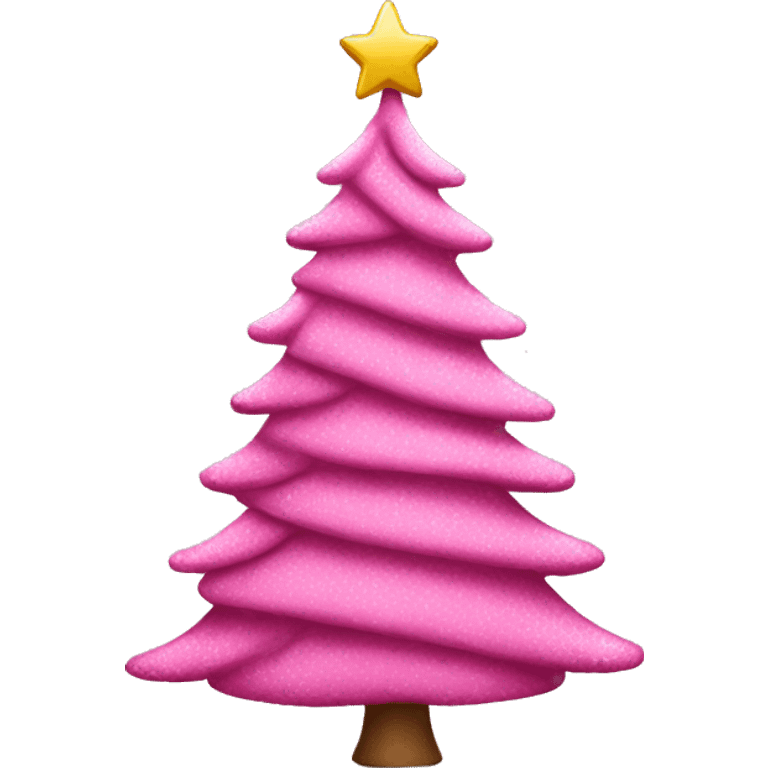 Pink Christmas tree  emoji