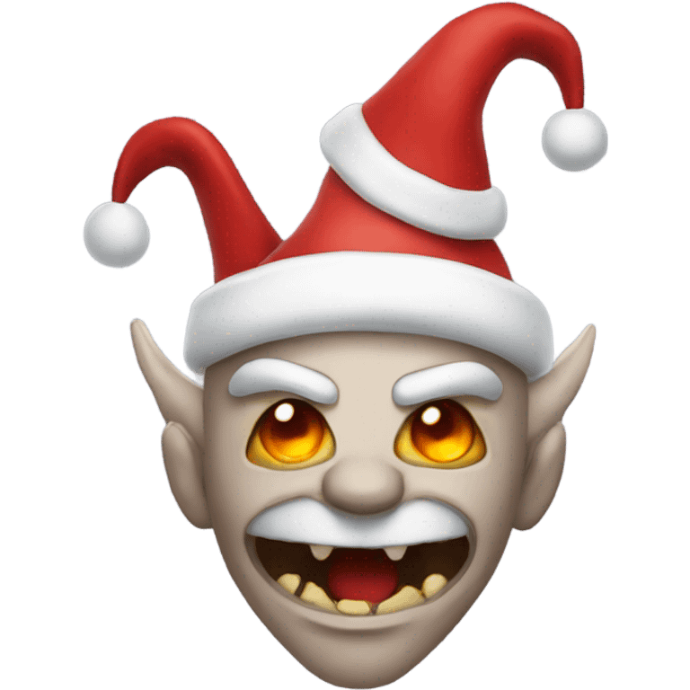 Demon with Santa hat emoji