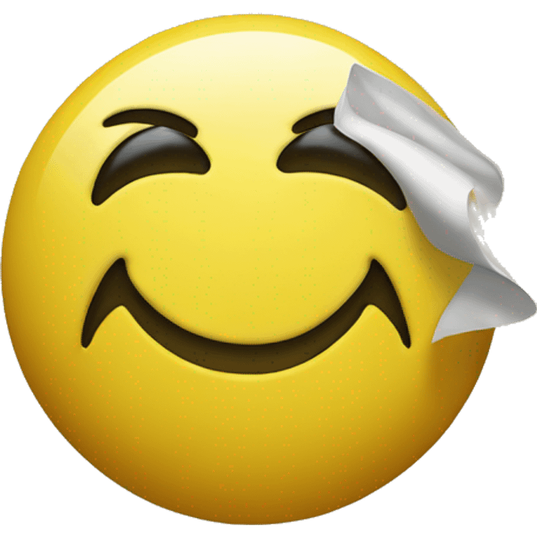 Yellow smiley admires emoji