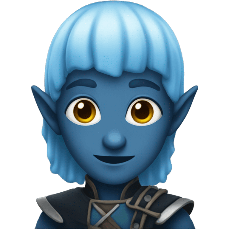 dark elf with blue hair emoji