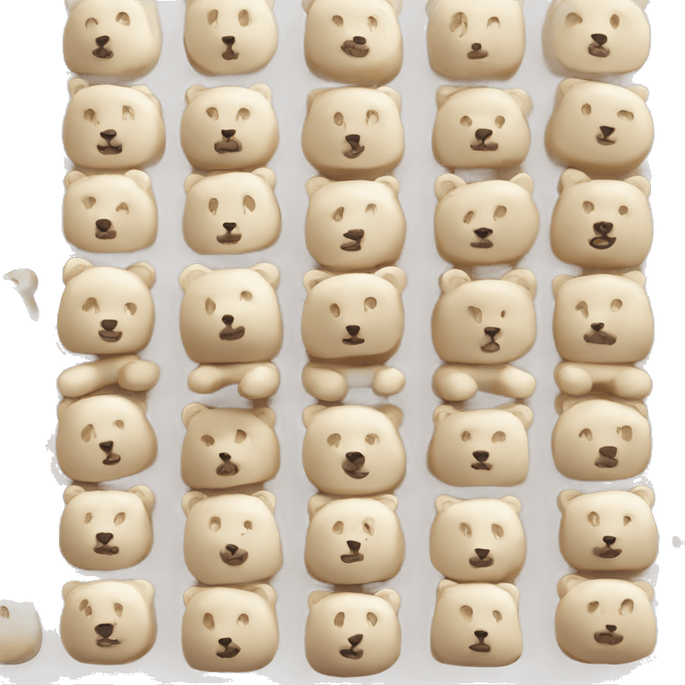 Bear-shaped marshmallows emoji