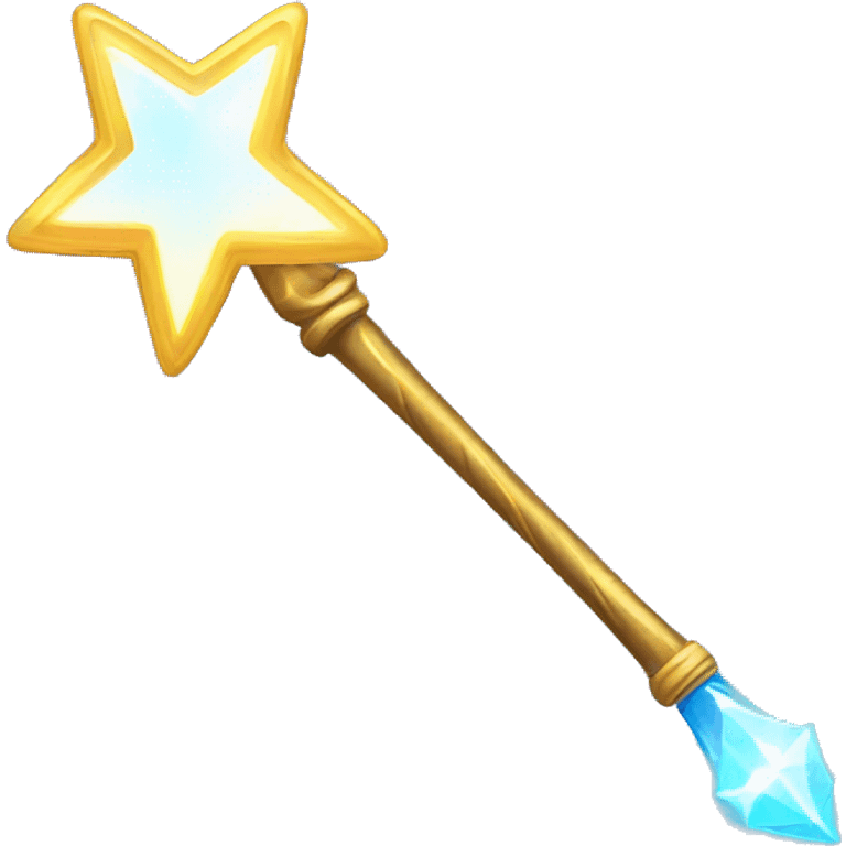 wand with magical shining around it emoji