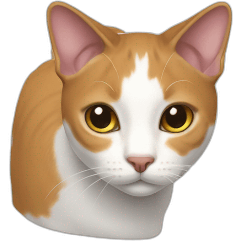 Japanese bobtail cat angled emoji