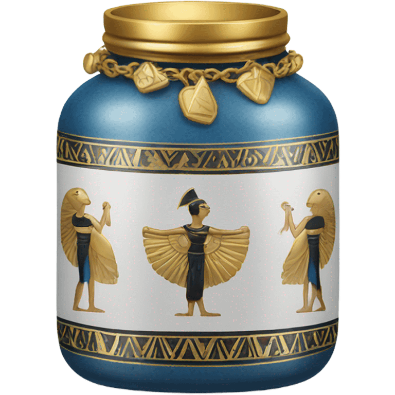 gold on jar egypt white blue black emoji