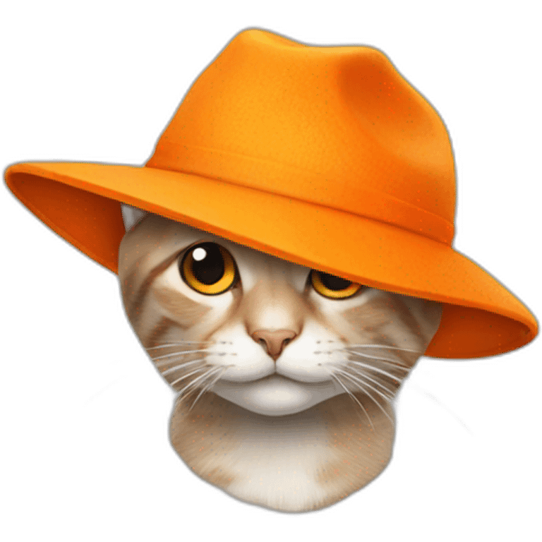 A cat with a Orange hat emoji