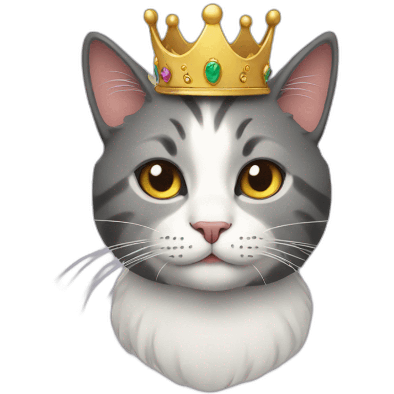 Cat with crown emoji