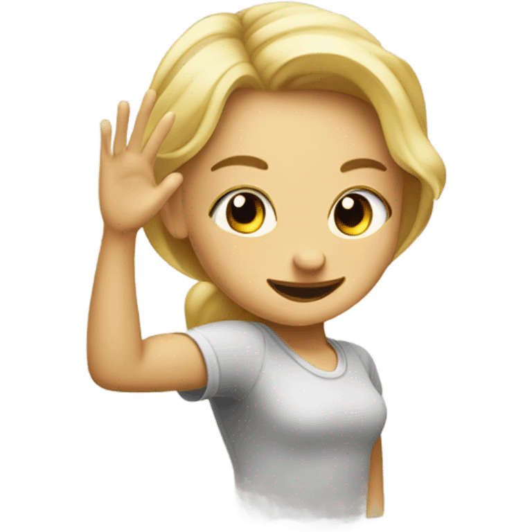 dabbing blonde girl emoji  emoji