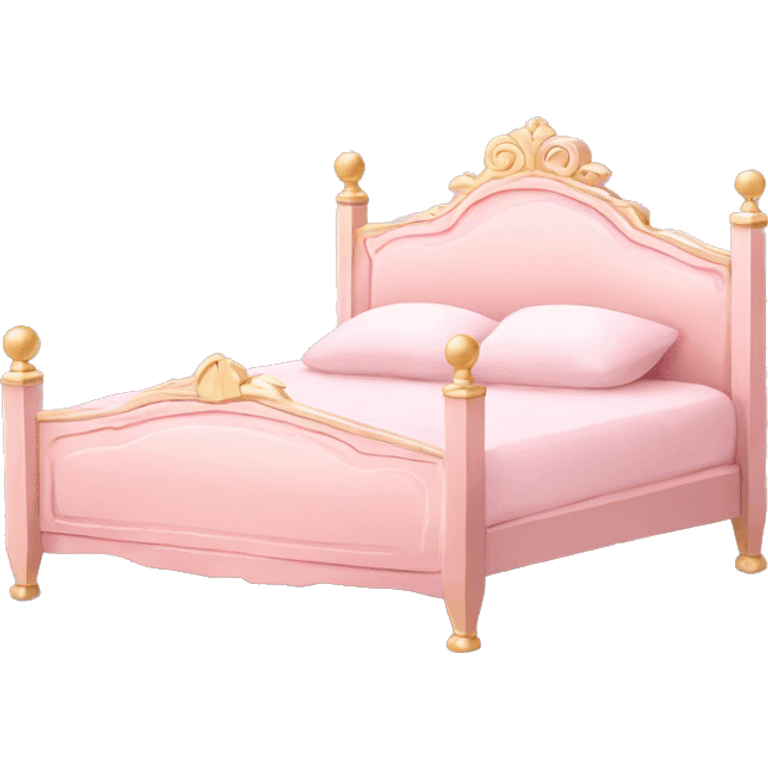 Pale pink princess bed emoji