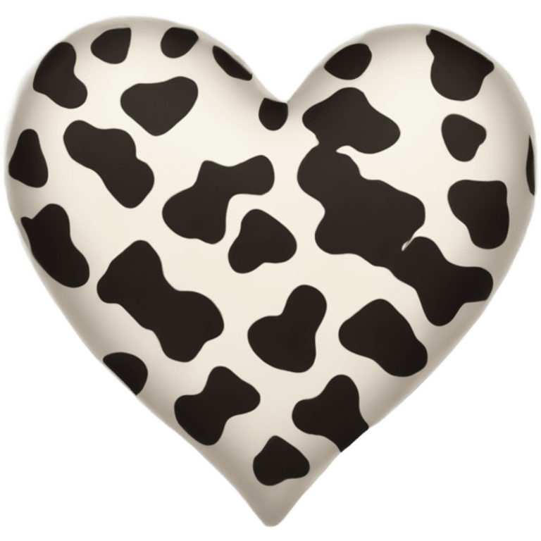 Cow print heart emoji