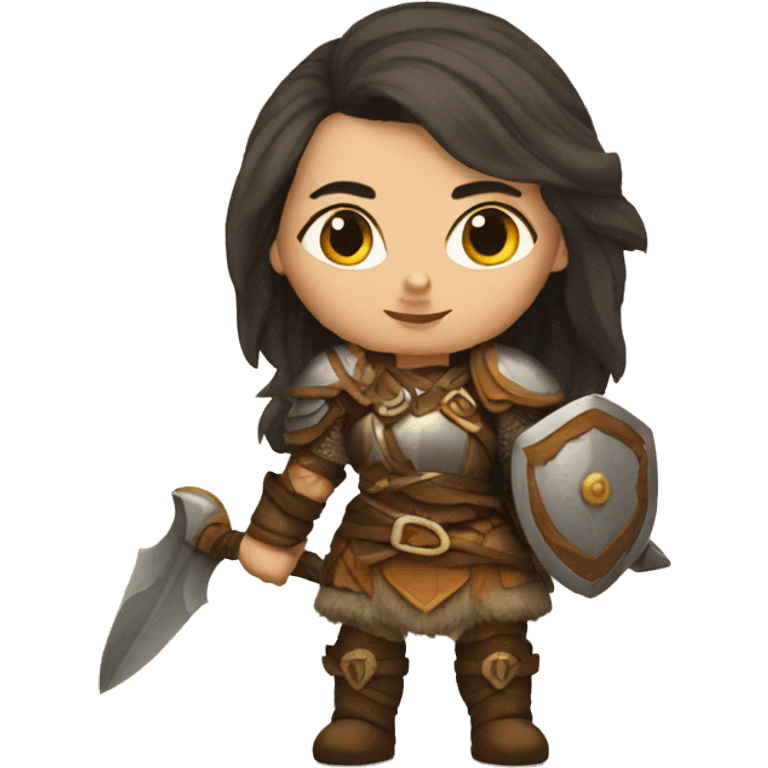 Dwarf Lady Warrior emoji