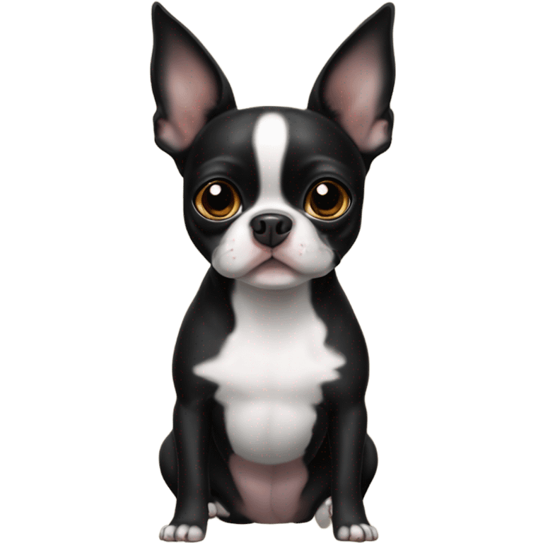 All black Boston terrier chihuahua  emoji