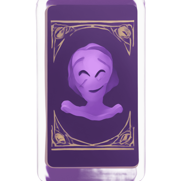 tarot cards purple colors emoji