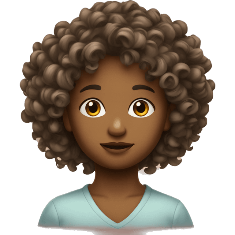 enfant métisse cheveux bouclés emoji