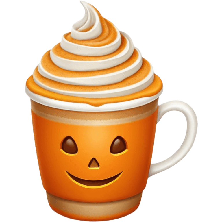 Orange pumpkin spice latte emoji