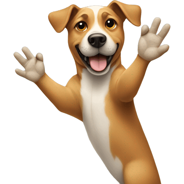 Dog giving high five  emoji