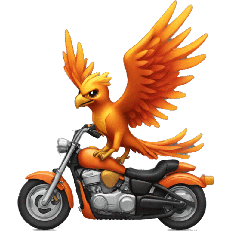 phoenix riding a motorcycle  emoji