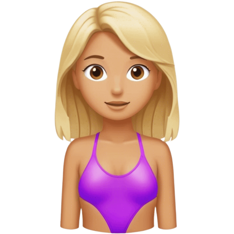 hot girl blonde swim suit emoji