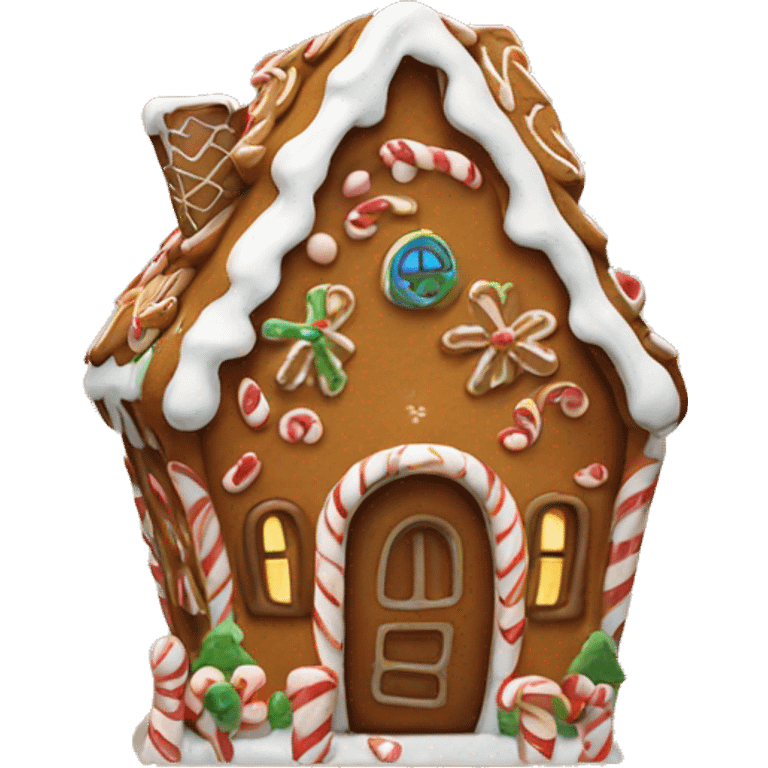 Cute gingerbread home  emoji